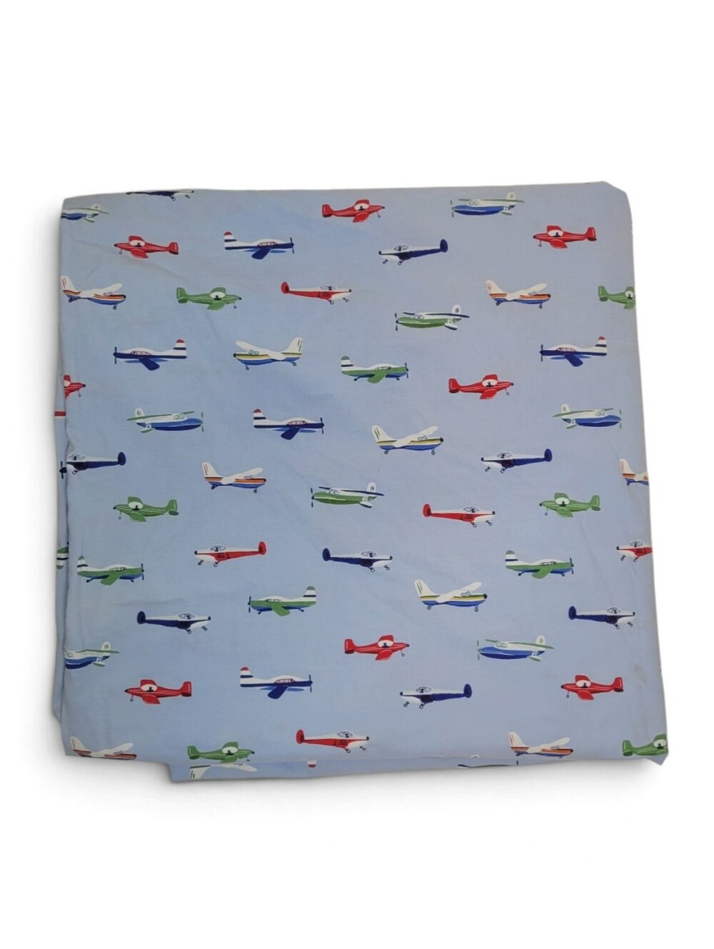 Pottery Barn Kids Vintage Airplane Duvet Cover Twin Size Blue